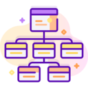 ui,seo and web,website,web,squares,connection,networking,site,maps,hierarchy,site map